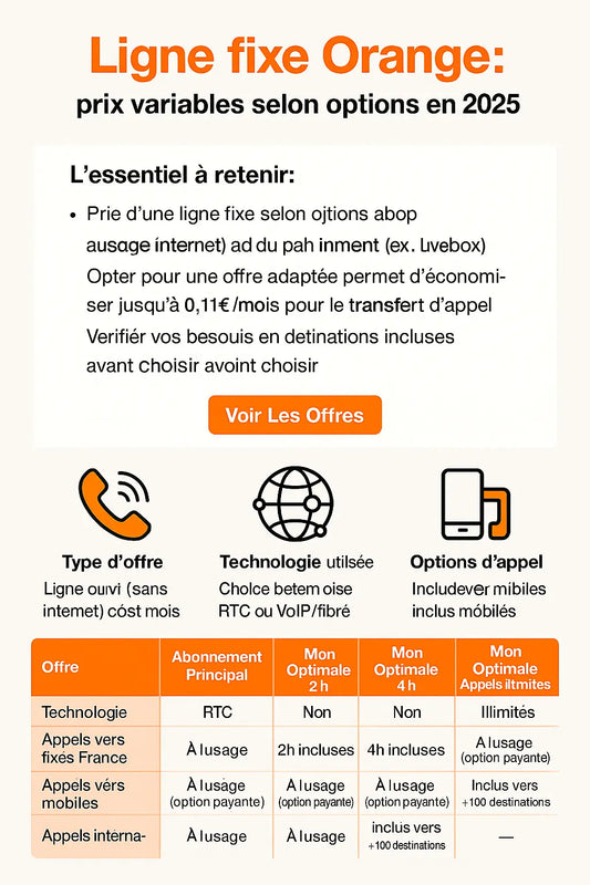 Ligne Fixe Orange Prix : Offres Mon Optimale vs Livebox 2026 HiddenLine