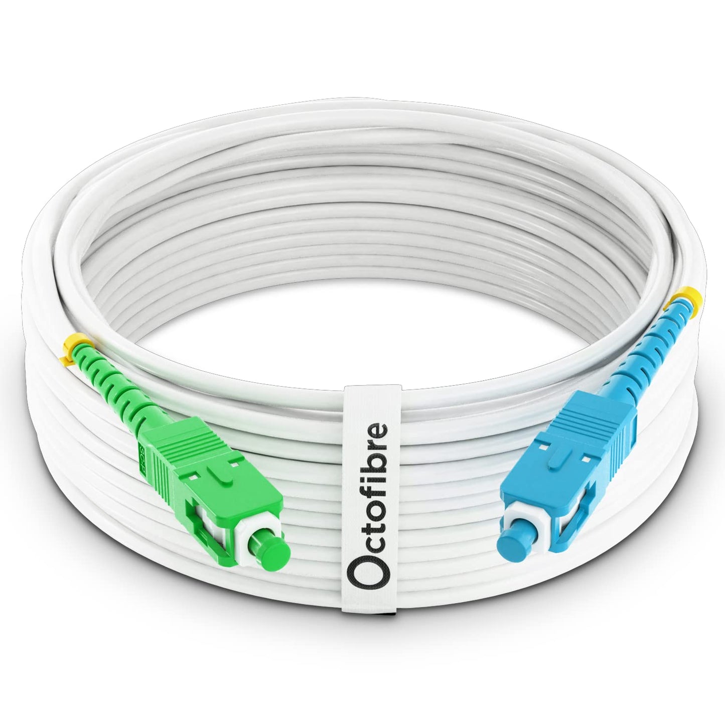Octofibre - Câble Fibre Optique Freebox - Renforcée avec Blindage Kevlar - Rallonge/Jarretiere Fibre Optique - SC APC vers SC UPC - Garantie 10 Ans