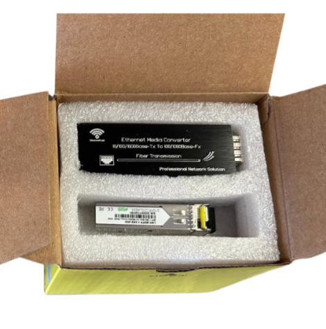 Convertisseur fibre RJ45 avec les modules SFP intégrés 1GB