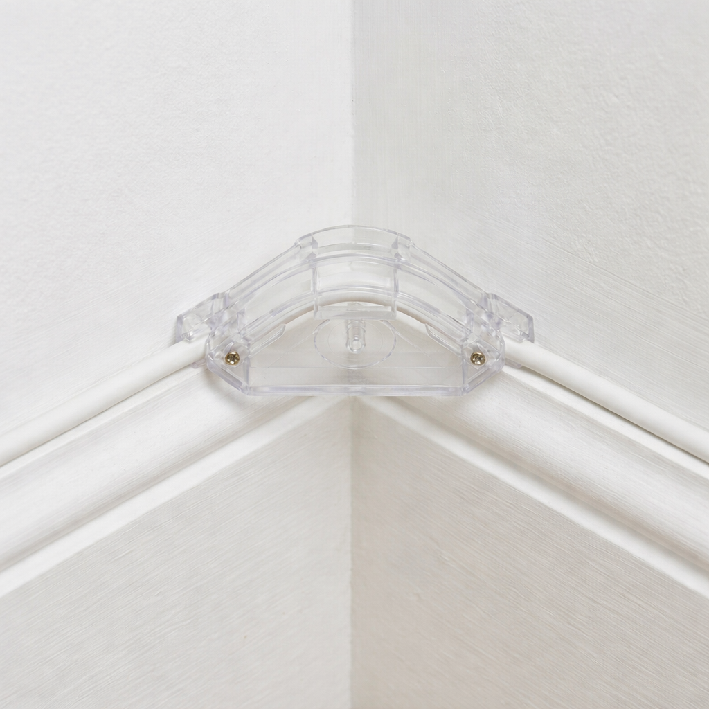 Passe-câble d’angle transparent