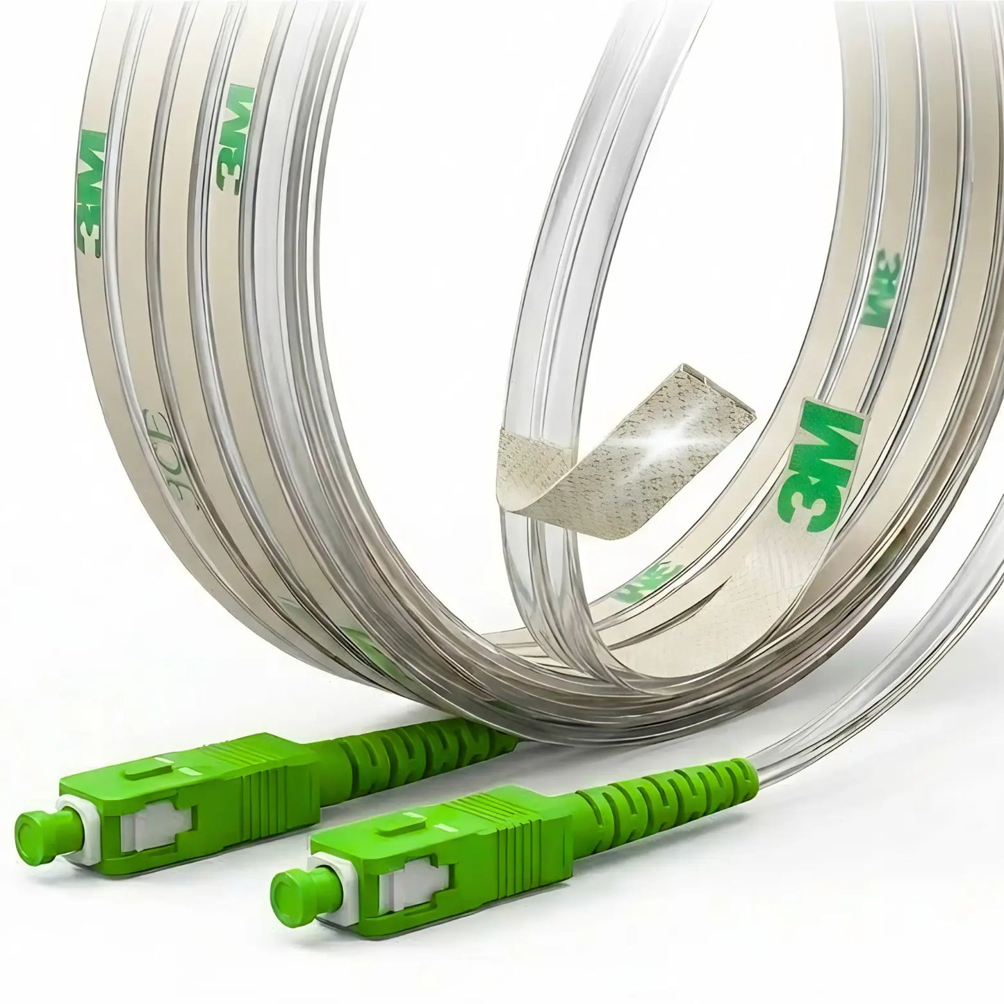 Câble Fibre Optique Invisible & Autocollant - SC-APC / SC-APC ou SC-APC / SC-UPC (Jarretière Optique pour Box Orange / Bouygues / SFR ou Free) Octofibre