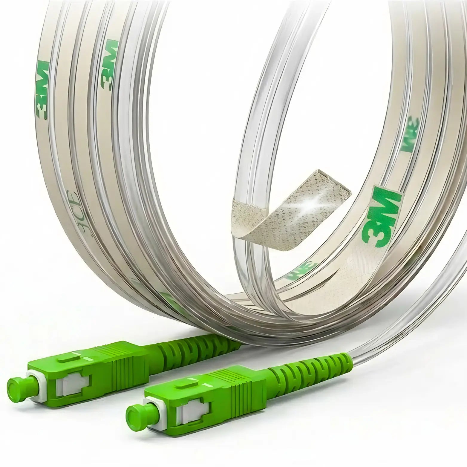 Câble Fibre Optique Invisible & Autocollant - SC-APC / SC-APC ou SC-APC / SC-UPC (Jarretière Optique pour Box Orange / Bouygues / SFR ou Free) Octofibre