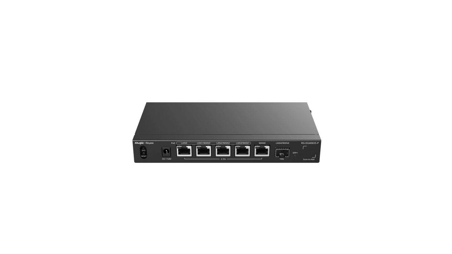 Routeur Multi-Gigabit PoE+ Reyee RG-EG406XS-P - 5 ports 2,5G PoE+ 1 SFP+ 10G