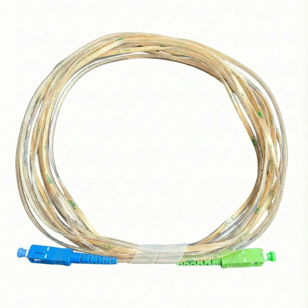 Câble Fibre Optique Invisible & Autocollant - SC-APC / SC-APC ou SC-APC / SC-UPC (Jarretière Optique pour Box Orange / Bouygues / SFR ou Free)